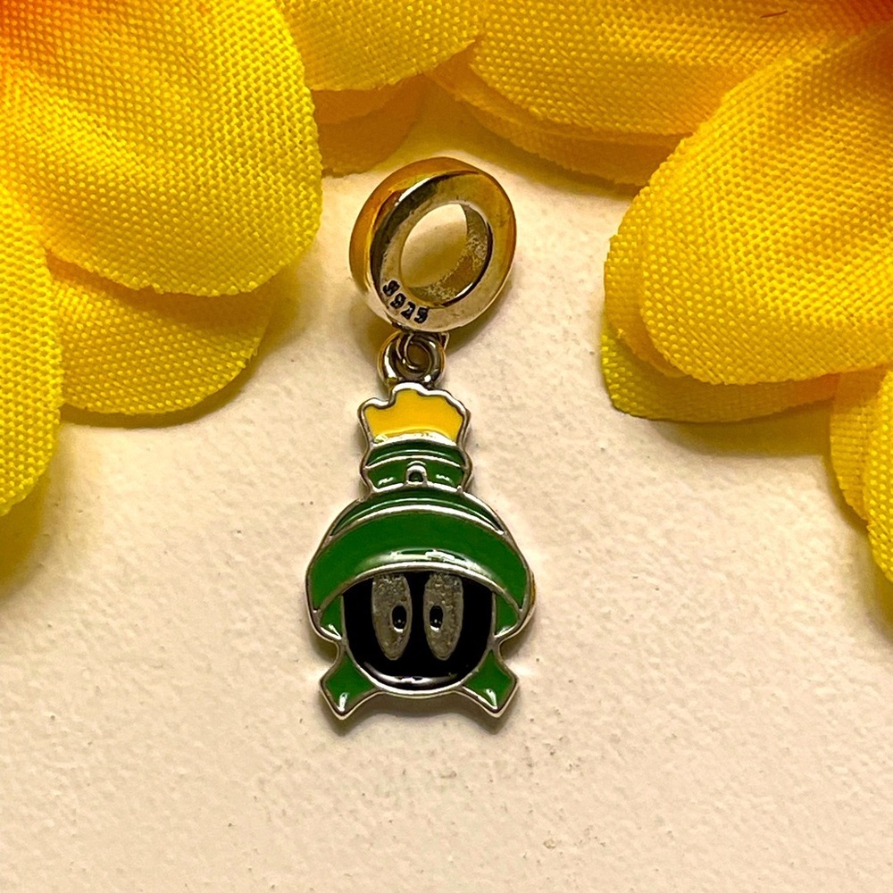 Bracelet Charm Looney Tunes Marvin the Martian Sterling Silver